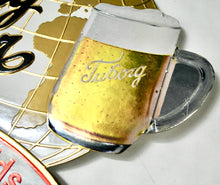 Vintage Tuborg Beer 80s Cardboard Sign