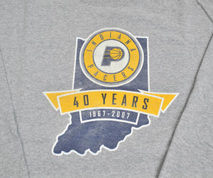 Vintage Indiana Pacers 2007 40 Years Shirt Size X-Large