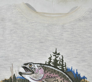 Vintage Fishing Sweatshirt Size X-Large