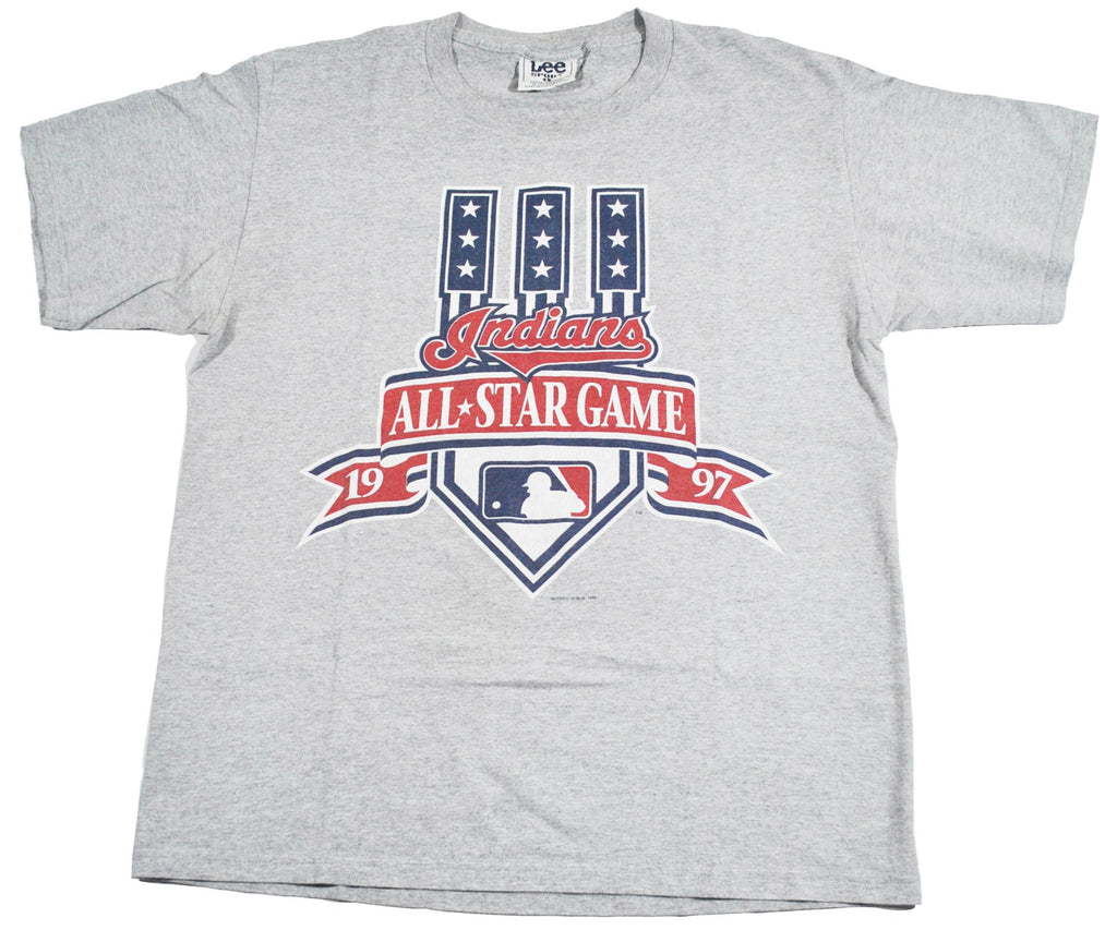Vintage 1997 MLB All Star Game Cleveland Indians Shirt Size Large