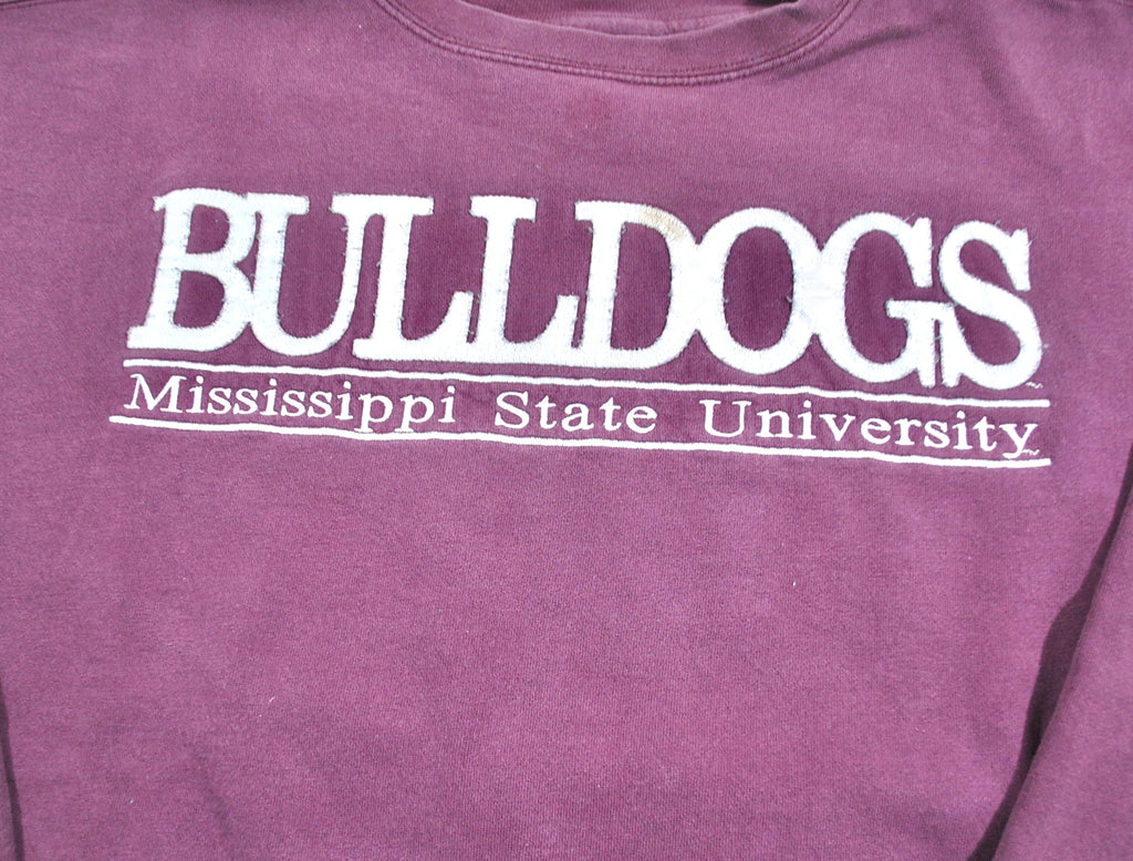 NCAA Mississippi State Bulldogs Women's Cropped Campus Hoodie - Charcoal, Burnout Fleece, Officially Licensed