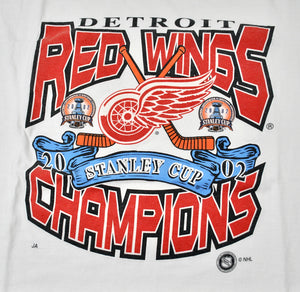 Vintage Detroit Red Wings 2002 Stanley Cup Shirt Size X-Large