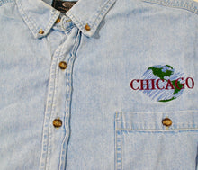 Vintage Chicago Denim Button Shirt Size Large