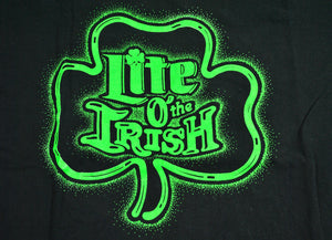 Vintage Lite Beer Lite O' The Irish Shirt Size Large