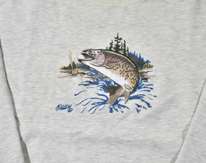 Vintage Fishing Sweatshirt Size X-Large