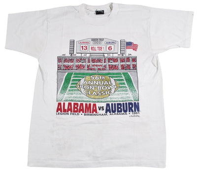 Vintage Alabama Crimson Tide 1991 Iron Bowl Shirt Size Large