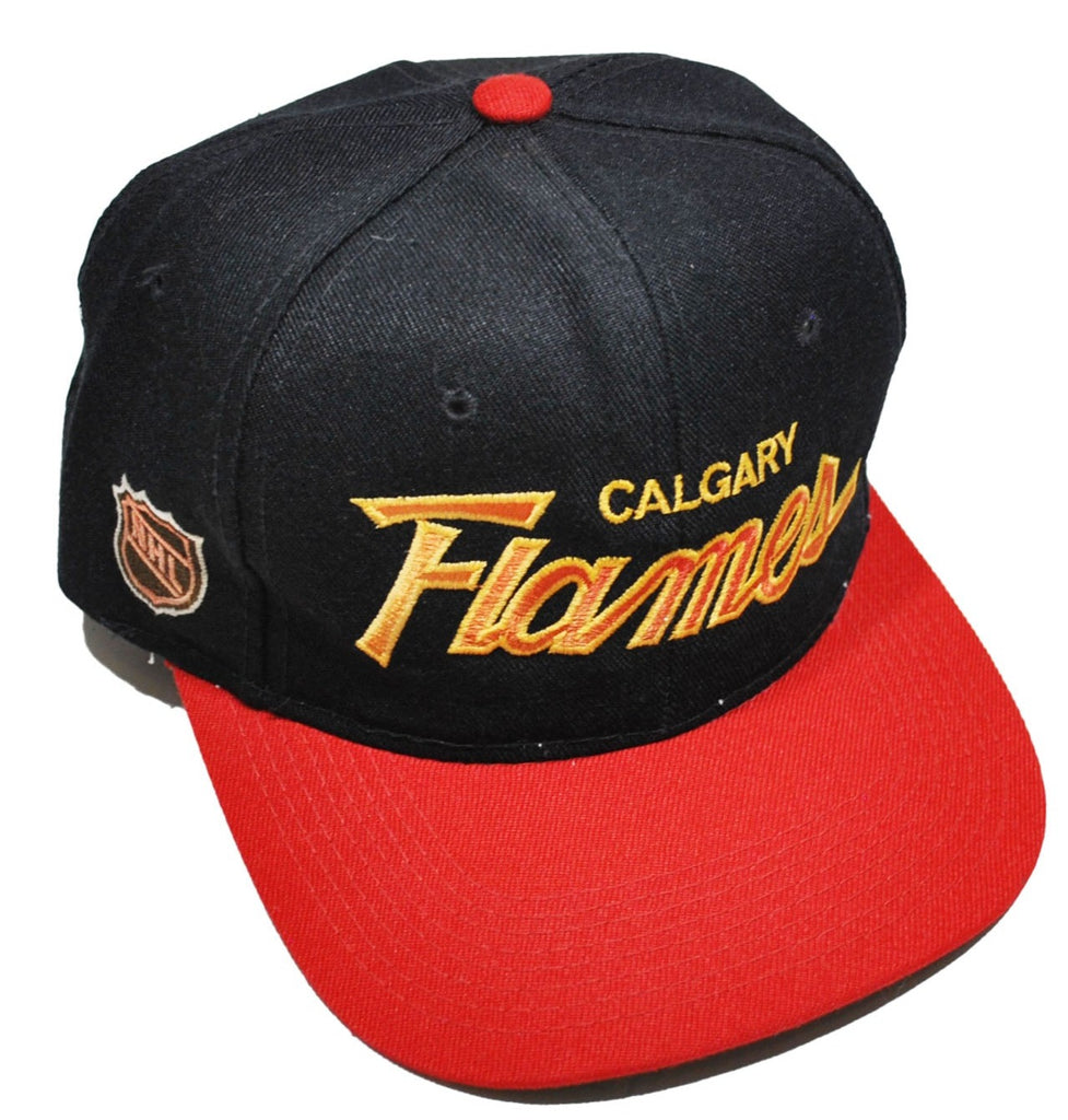 Vintage 1980s Calgary Flames Corduroy Snap Back Hat / OSFA / store 90s Snap Back / Vintage Hat / Embroidered / Deadstock