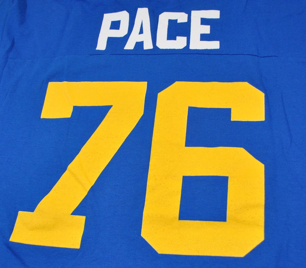 Vintage St. Louis Rams Orlando Pace Logo 7 Jersey Shirt Size Large