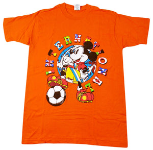 Vintage Mickey Mouse International World Cup Shirt Size Large