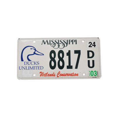Vintage Ducks Unlimited Mississippi License Plate