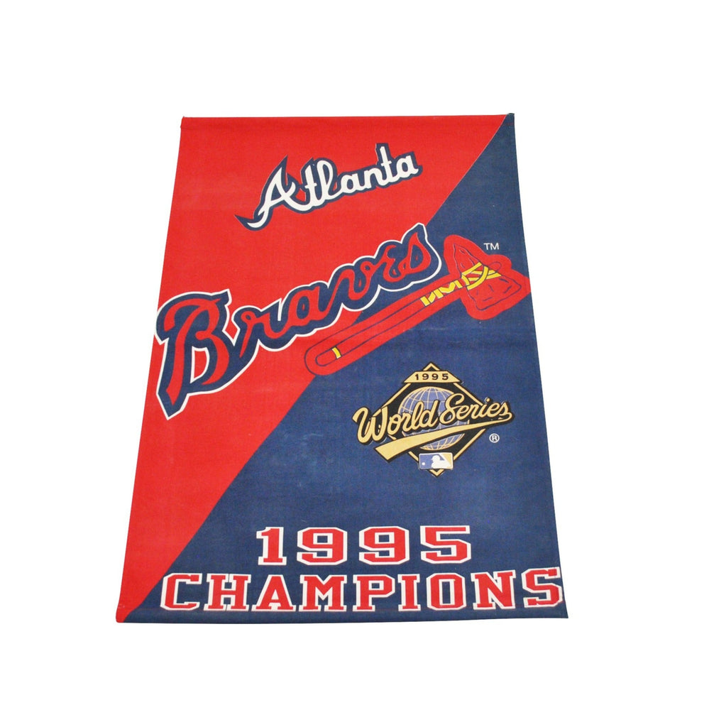 Vintage 1995 Atlanta Braves World Series Champions Banner Flag 28x42