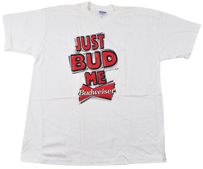 Vintage Budweiser 1996 Just Bud Me Nike Parody Shirt Size X-Large