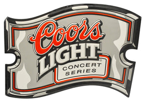 Vintage Coors Light Concert Series Metal Sign