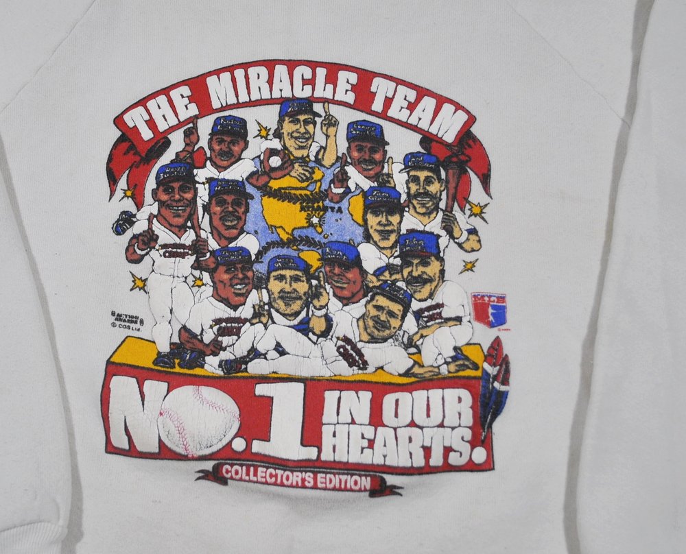 Vintage 90's Atlanta Braves MLB Grey T Shirt Size L 