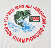 Vintage Red Man 1991 Bass Championship Shirt Size Large