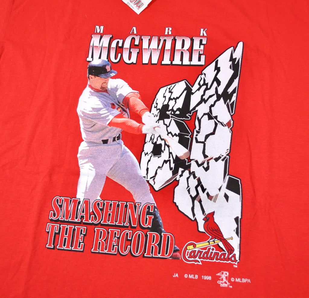 Vintage Mark Mcgwire Shirt YOUTH XL Gray St Louis Cardinals MLB Baseball  90s