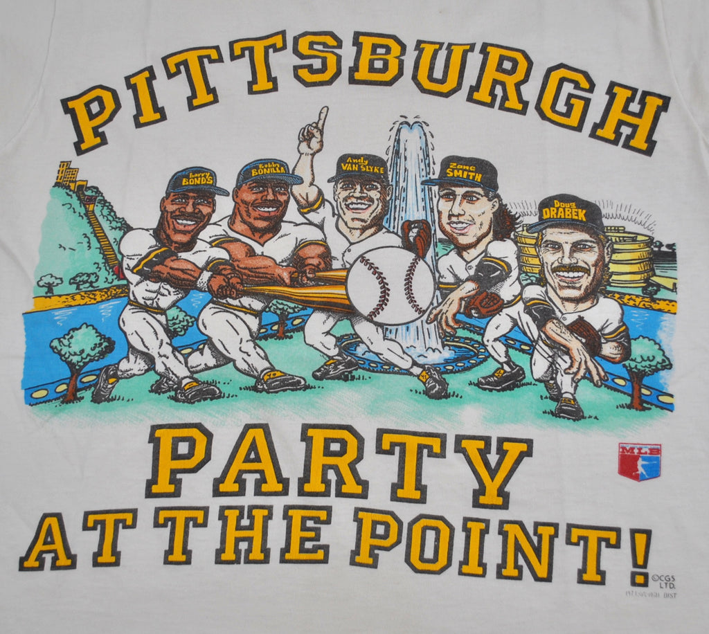 Vintage Pittsburg Pirates Andy Van Slyke 18 T Shirt Tee 