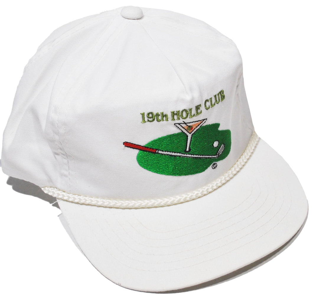Vintage 19th Hole Club Golf Strap Hat