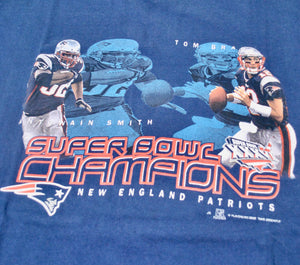 Vintage New England Patriots Tom Brady Antowain Smith Shirt Size X-Large