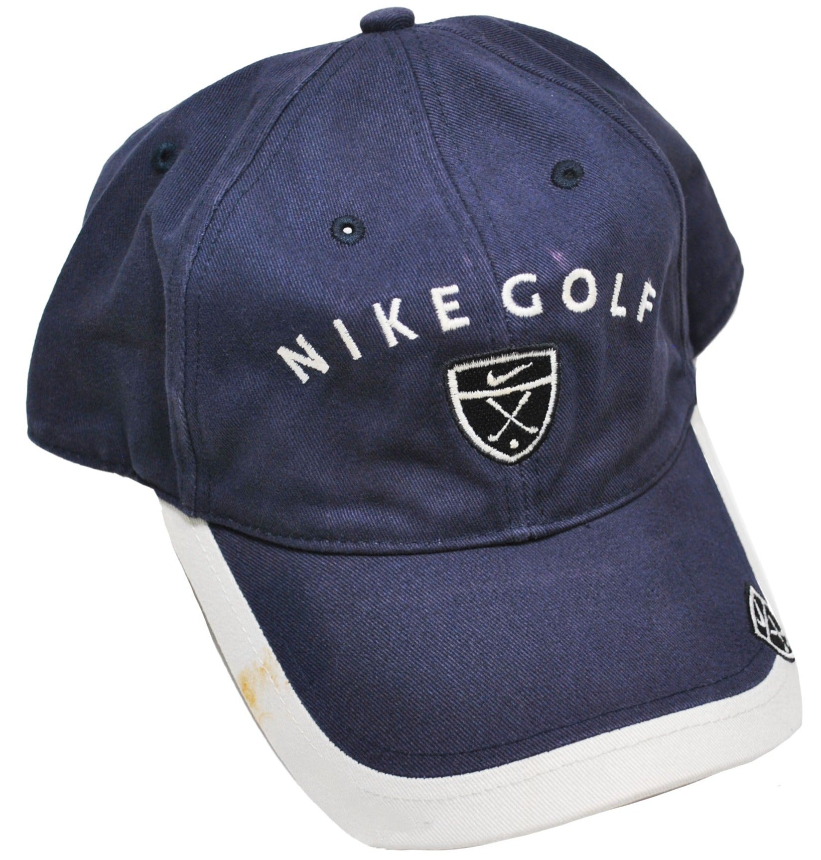 VTG RARE 90s Nike Golf Strapback Hat Cap Leather Brim