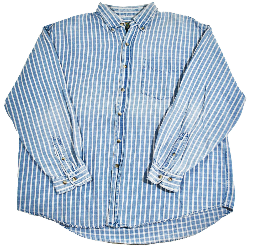Vintage Salmon River Button Shirt Size X-Large