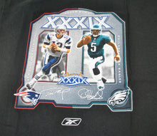 Vintage New England Patriots Philadelphia Eagles Tom Brady McNabb Super Bowl Shirt Size X-Large