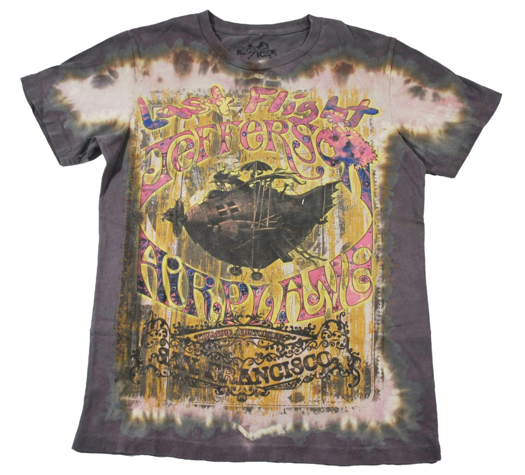Jefferson Airplane Retro Band T-Shirt - Men's Black Official Logo Tee, 100% Ringspun Cotton (Size M)