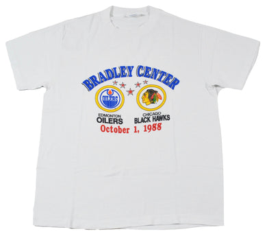 Vintage Chicago Blackhawks Edmonton Oilers 1988 Shirt Size Large