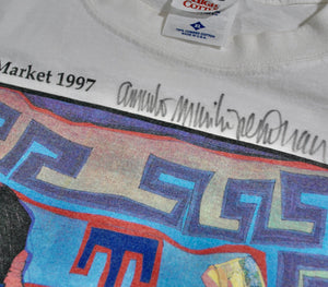 Vintage Indian Market 1997 Autographed Art Shirt Size X-Large