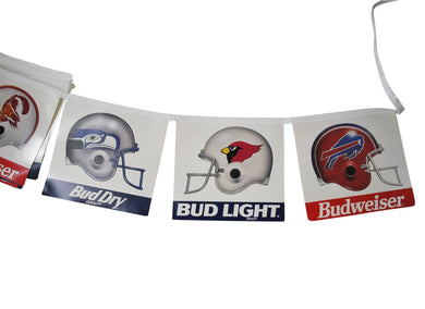 Vintage Budweiser NFL Beer Flag Banner