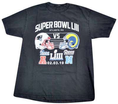 New England Patriots Los Angeles Rams Super Bowl Shirt Size Large