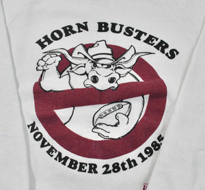 Vintage Texas A&M Aggies Horn Busters 1985 Sweatshirt Size Small