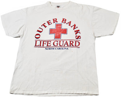 Vintage Outer Banks North Carolina Life Guard Shirt Size X-Large