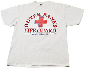 Vintage Outer Banks North Carolina Life Guard Shirt Size X-Large