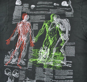 Vintage Skeleton Anatomy Latin 1989 Shirt Size X-Large