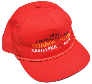Vintage Nebraska Cornhuskers Miami Hurricanes 1992 Orange Bowl Snapback
