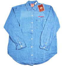 Vintage Ole Miss Rebels Denim Button Shirt Size Women's Medium