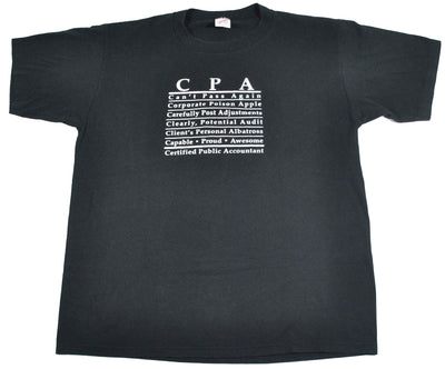 Vintage CPA Finance Business 90s Shirt Size 2X-Large