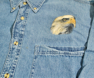 Vintage Eagle Button Shirt Size Large