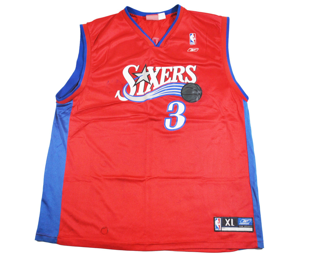 Vintage Philadelphia 76ers Allen Iverson Jersey Size X-Large