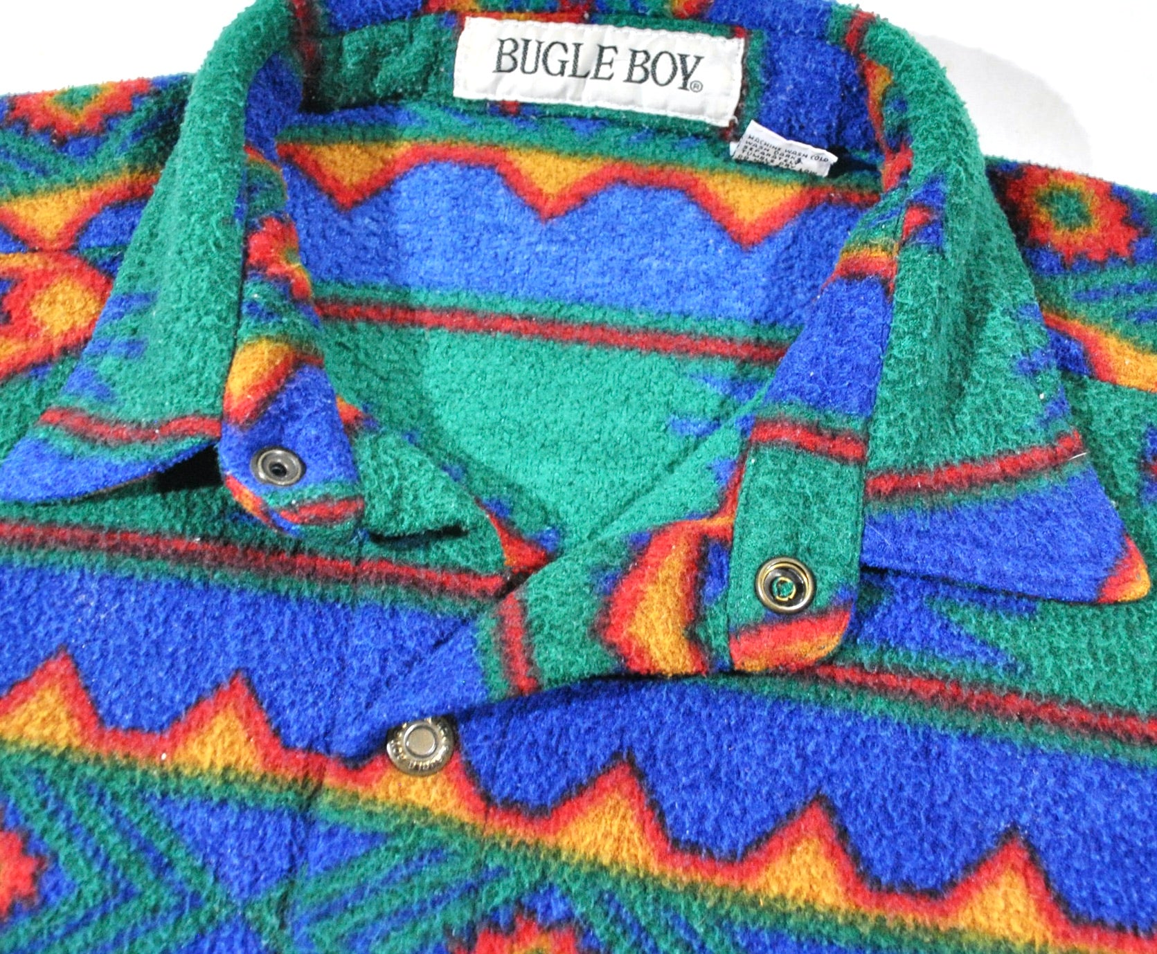 Vintage Bugle Boy Fleece Button Shirt Size X-Large – Yesterday's Attic