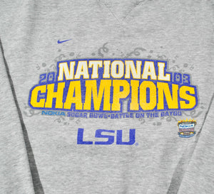 Vintage LSU Tigers 2003 National Champions Nike Sweatshirt Size Large