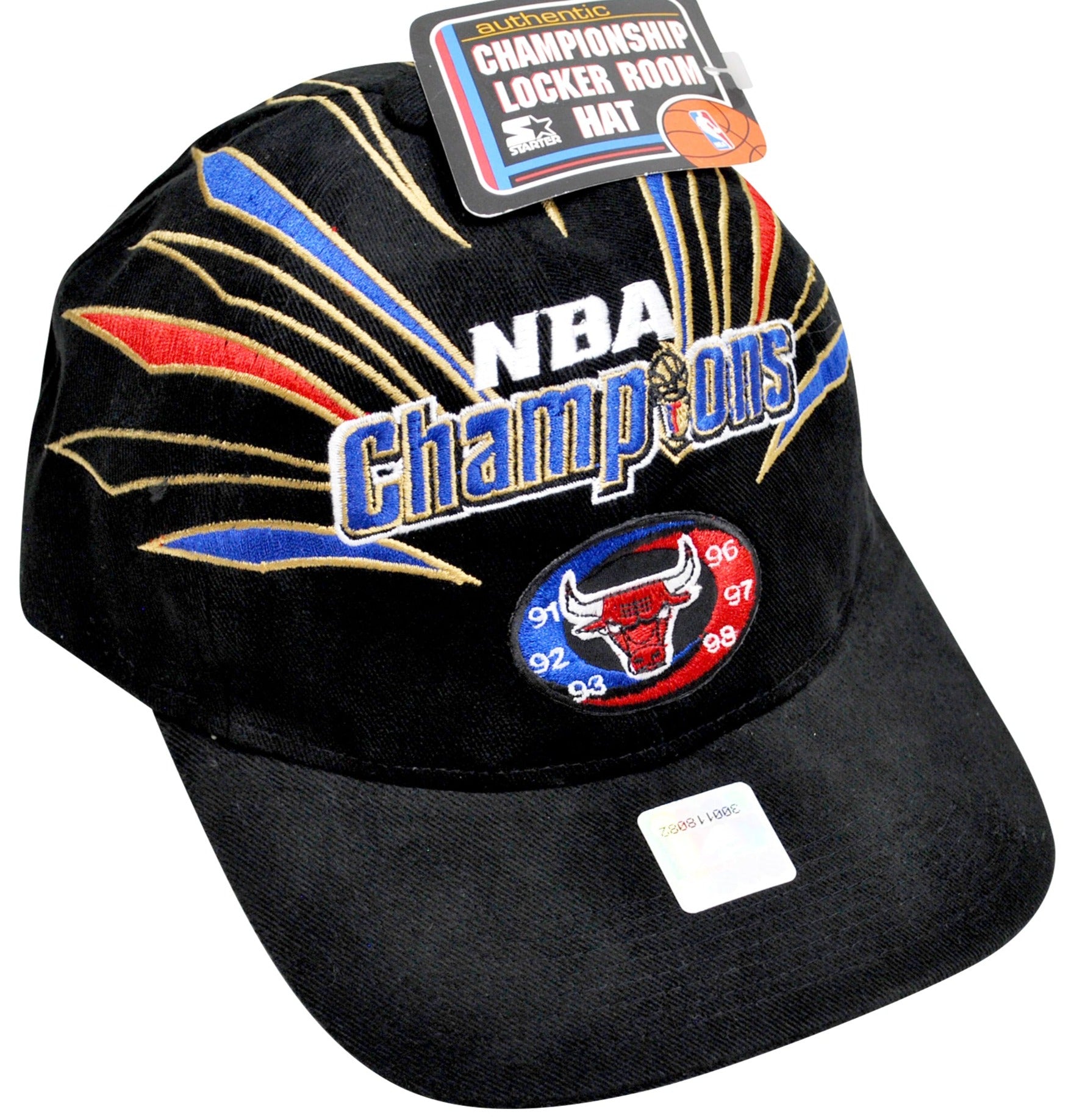 1998 Chicago Bulls Championship Locker Room Hat Starter 1998