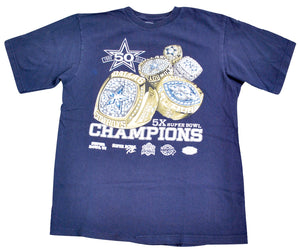 Dallas Cowboys Super Bowls Champions Shirt Size Medium
