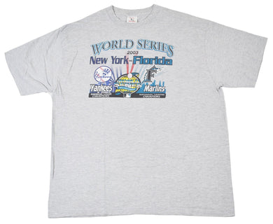 Vintage Florida Marlins New York Yankees Shirt Size 2X-Large