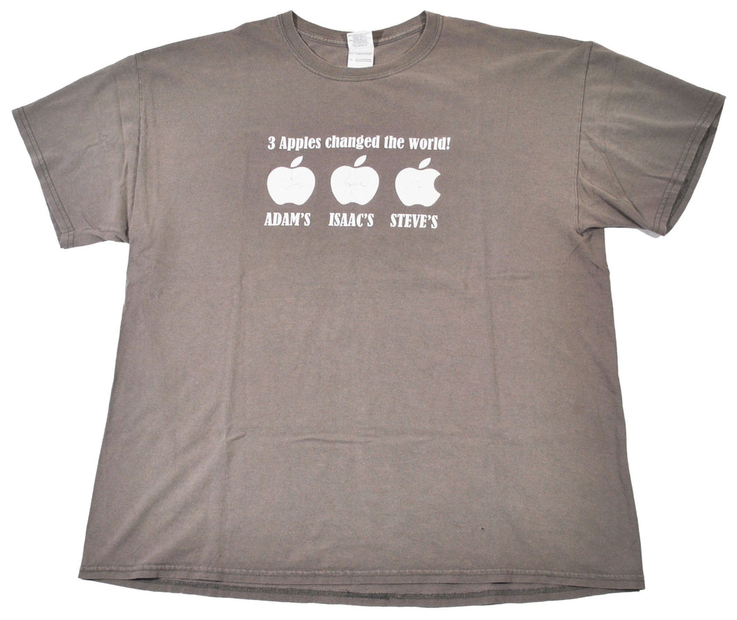 Vintage 3 Apples Changed The World Steve Jobs Apple Shirt Size X-Large