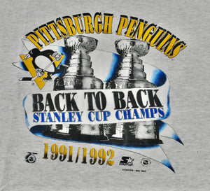 Vintage Pittsburgh Penguins 1992 Starter Brand Shirt Size Large