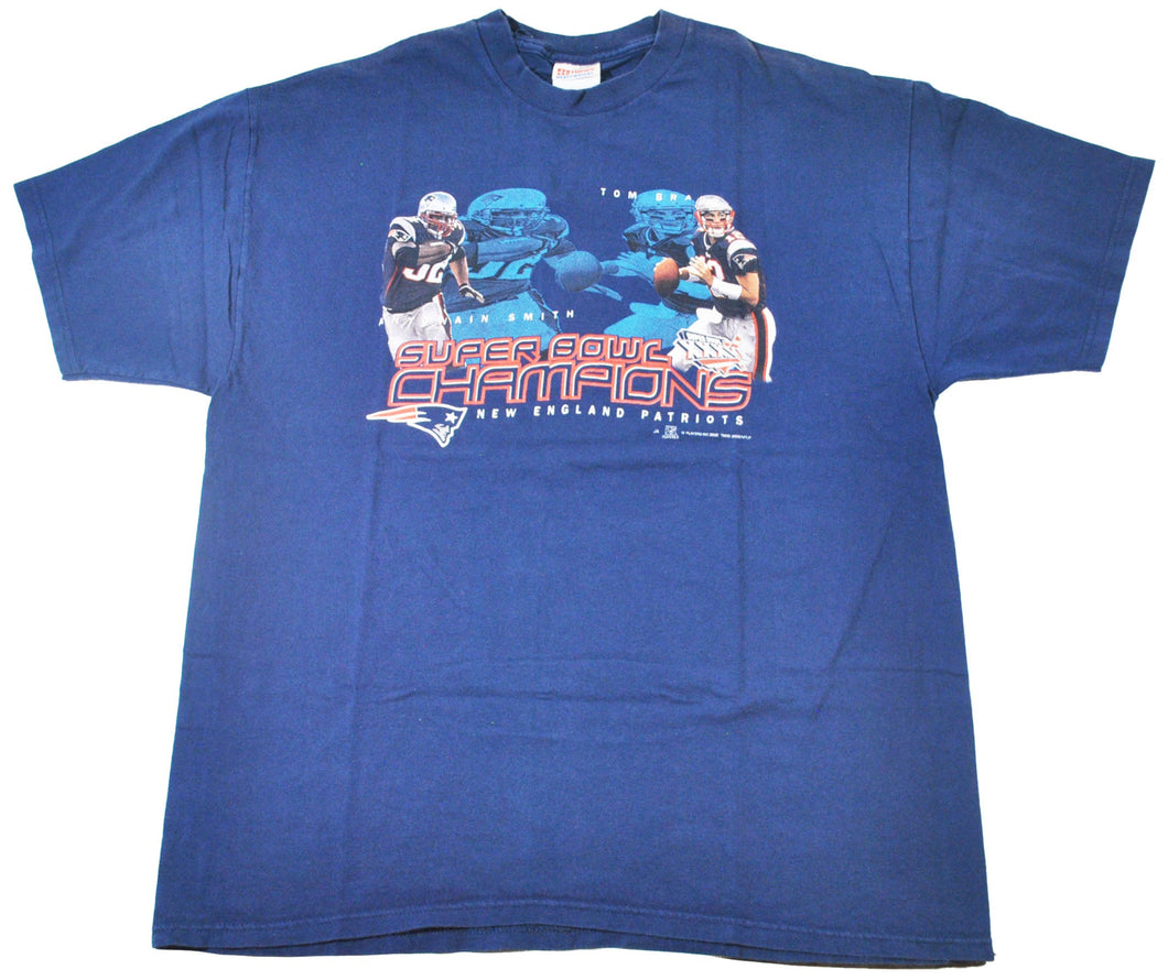 Vintage New England Patriots Tom Brady Antowain Smith Shirt Size X-Large