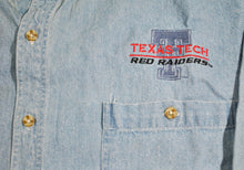 Vintage Texas Tech Red Raiders Denim Button Shirt Size 2X-Large