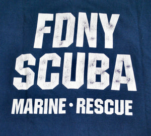 Vintage New York Fire Department Scuba Marine Rescue Shirt Size X-Large